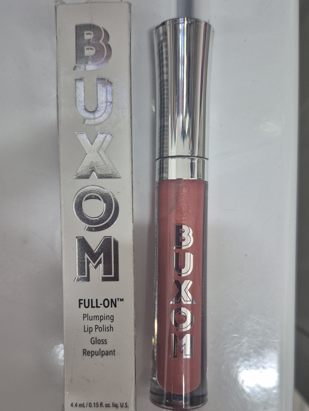 Nwt Buxom Full-On Plumping Lip Polish — Color- BROOKE Pink Shimmer